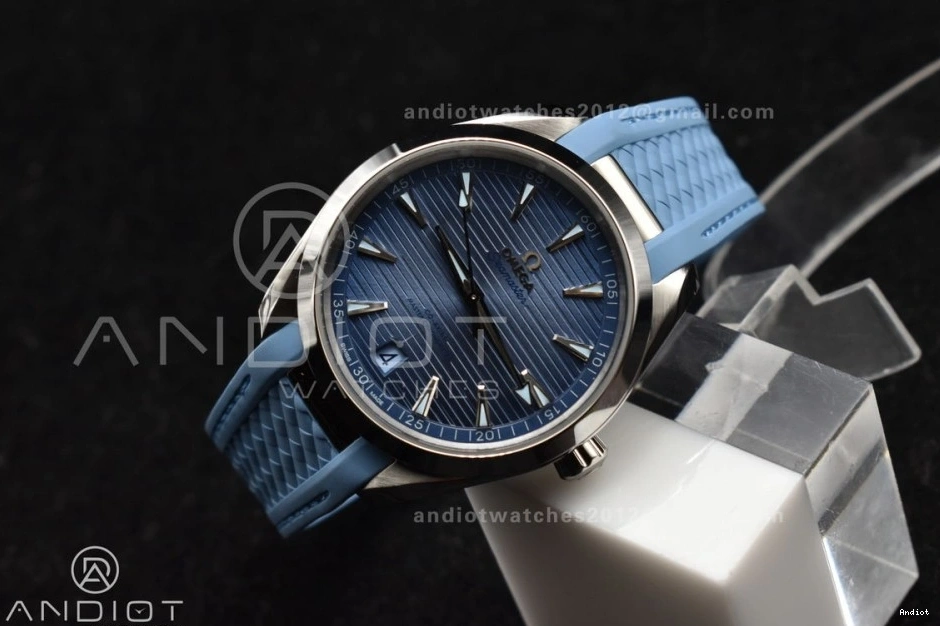 1:1 Summer on Terra Dial Clone Blue VSF Super Strap Blue Rubber A8900 Best 41mm Edition Aqua 1103